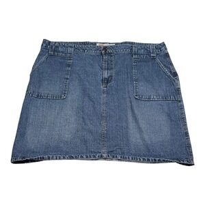 Vintage 2000s‎ Route 66 Medium Wash Cotton Jean Skirt Women's 42 Waist